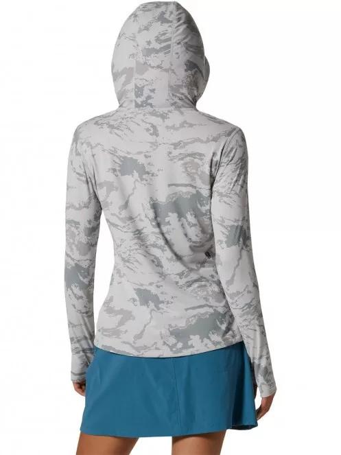 Mountain Hardwear Crater Lake LS Hoody női hosszú ujjú sport póló szürke színben 3