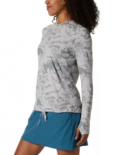 Mountain Hardwear Crater Lake LS Hoody női hosszú ujjú sport póló szürke színben 4