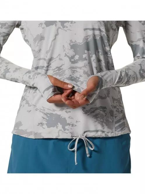 Mountain Hardwear Crater Lake LS Hoody női hosszú ujjú sport póló szürke színben 5
