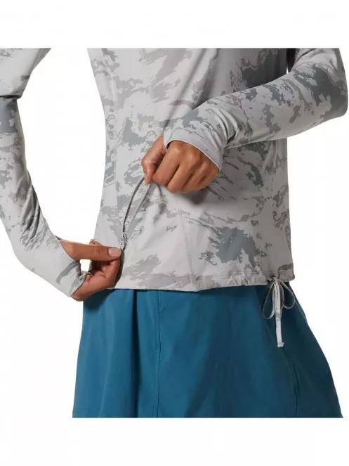 Mountain Hardwear Crater Lake LS Hoody női hosszú ujjú sport póló szürke színben 6