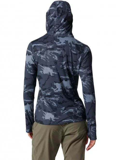 Mountain Hardwear Crater Lake LS Hoody női hosszú ujjú sport póló kék színben 3