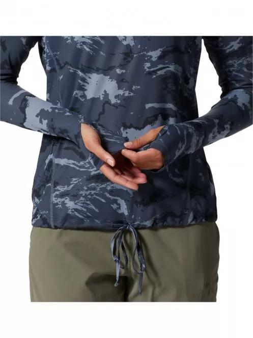 Mountain Hardwear Crater Lake LS Hoody női hosszú ujjú sport póló kék színben 5