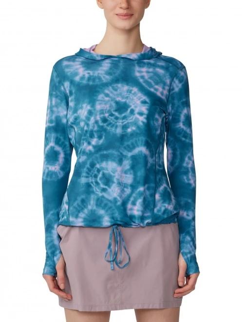 Mountain Hardwear Crater Lake Long Sleeve Hoody női kapucnis pulóver kék színben 2