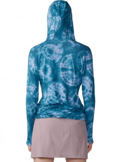 Mountain Hardwear Crater Lake Long Sleeve Hoody női kapucnis pulóver kék színben 4