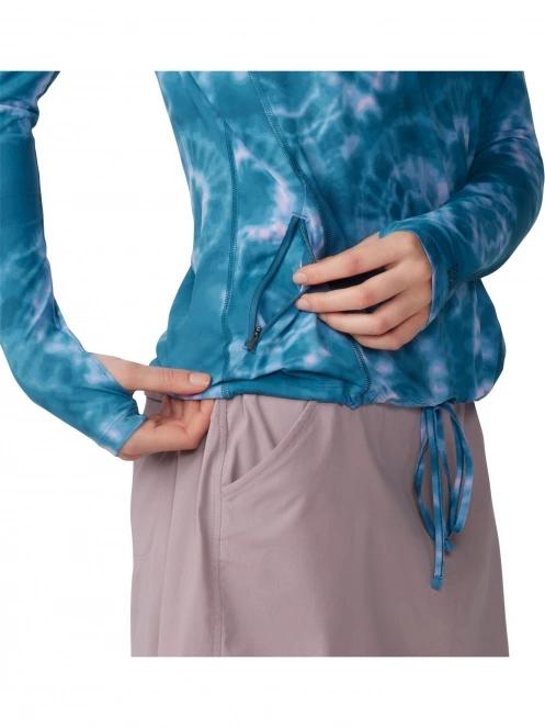 Mountain Hardwear Crater Lake Long Sleeve Hoody női kapucnis pulóver kék színben 6