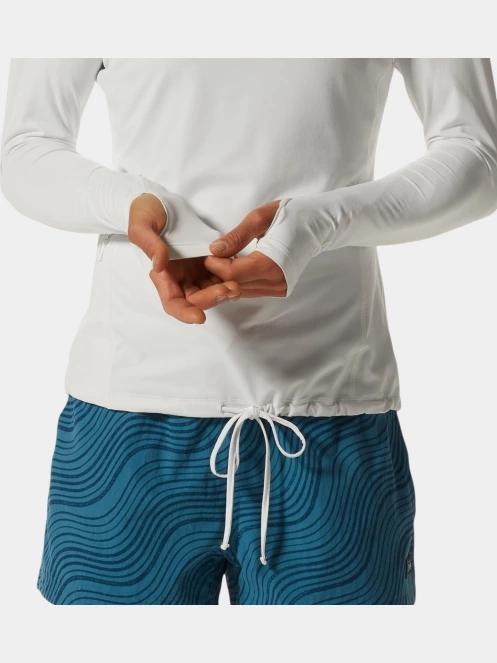 Mountain Hardwear Crater Lake Long Sleeve Hoody női hosszú ujjú sport póló szürke színben 7