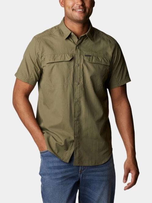 Columbia Silver Ridge 2.0 Short Sleeve Shirt férfi rövid ujjú túraing zöld színben 2