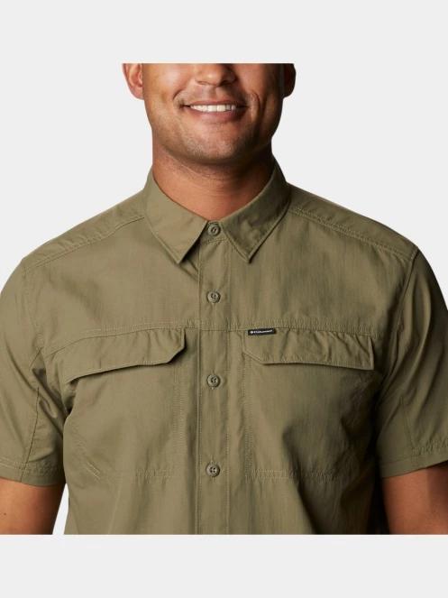 Columbia Silver Ridge 2.0 Short Sleeve Shirt férfi rövid ujjú túraing zöld színben 5