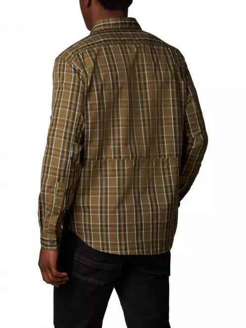 Columbia Silver Ridge 2.0 Plaid L/S Shirt férfi túraing zöld színben 3