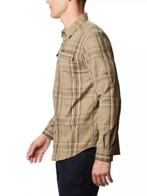 Columbia Silver Ridge 2.0 Plaid L/S Shirt férfi túraing barna színben 3