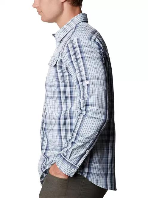 Columbia Silver Ridge 2.0 Plaid L/S Shirt férfi túraing kék színben 3
