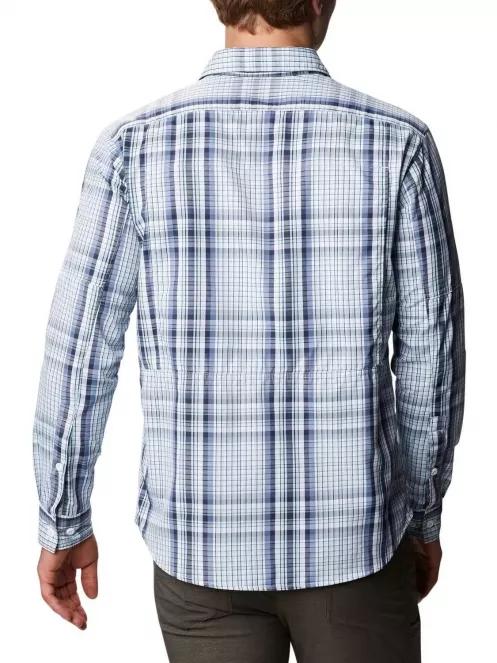 Columbia Silver Ridge 2.0 Plaid L/S Shirt férfi túraing kék színben 4