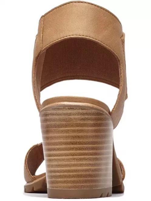 Sorel Nadia Sandal női magassarkú szandál barna színben 4
