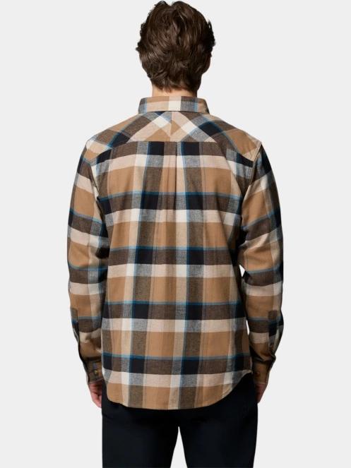 Columbia Flare Gun Stretch Flannel férfi hosszú ujjú ing barna színben 4