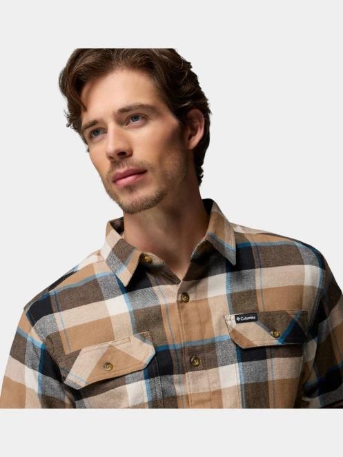 Columbia Flare Gun Stretch Flannel férfi hosszú ujjú ing barna színben 7