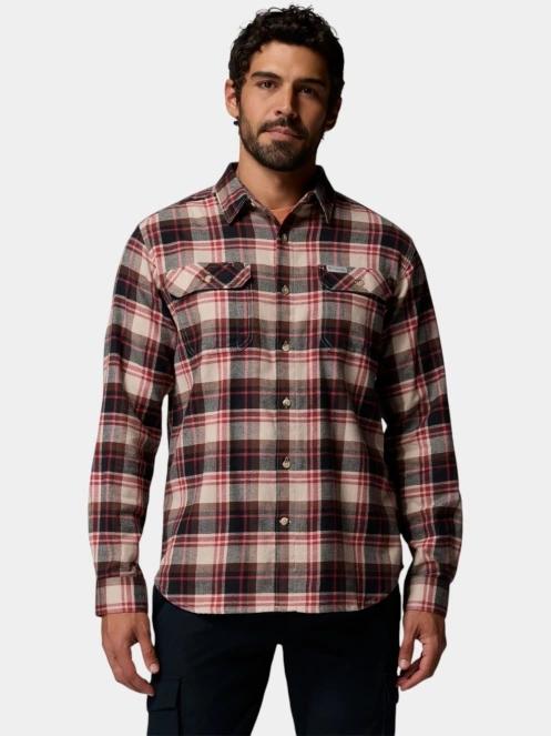 Columbia Flare Gun Stretch Flannel férfi hosszú ujjú ing bordó színben 2