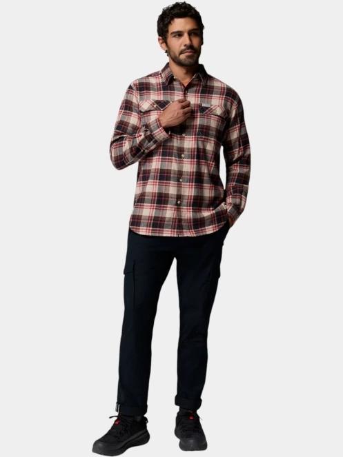 Columbia Flare Gun Stretch Flannel férfi hosszú ujjú ing bordó színben 5