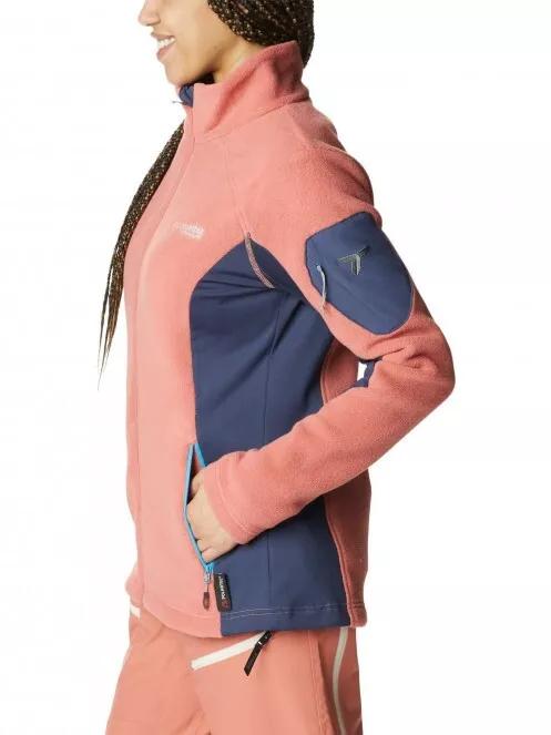 Columbia Titan Pass 2.0 II Fleece női polár pulóver piros színben 4