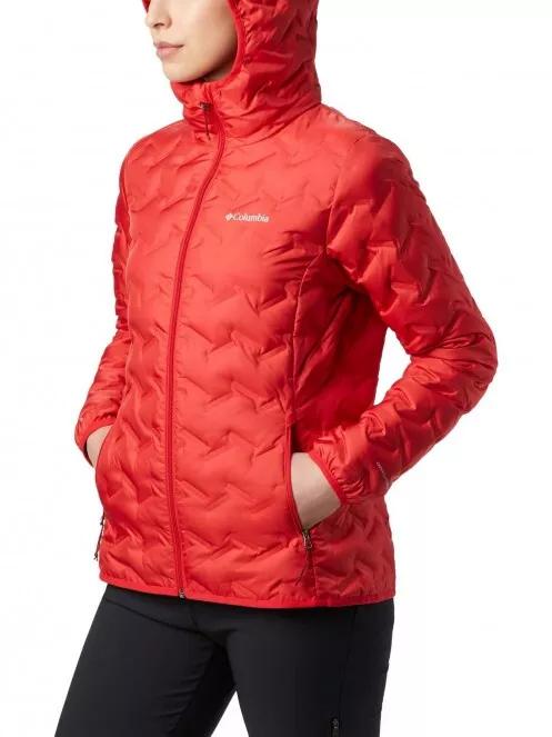 Columbia Delta Ridge Down Hooded Jacket női pehelykabát piros színben 4