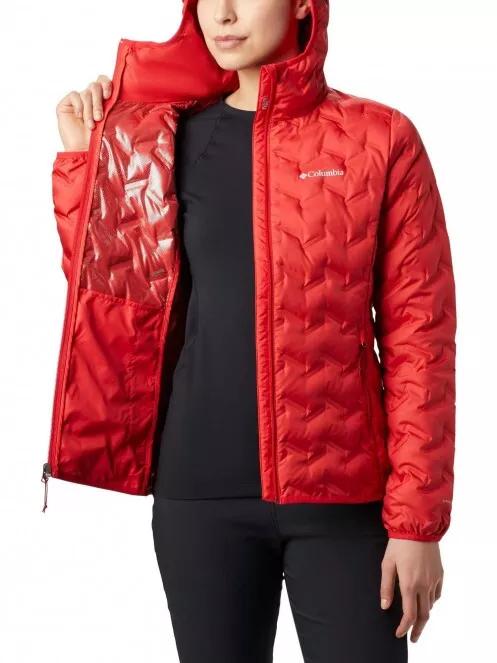 Columbia Delta Ridge Down Hooded Jacket női pehelykabát piros színben 5