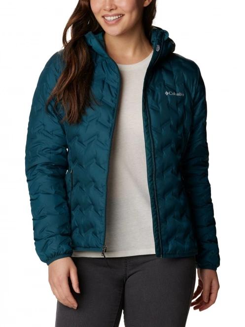 Columbia Delta Ridge Down Hooded Jacket női pehelykabát zöld színben 5
