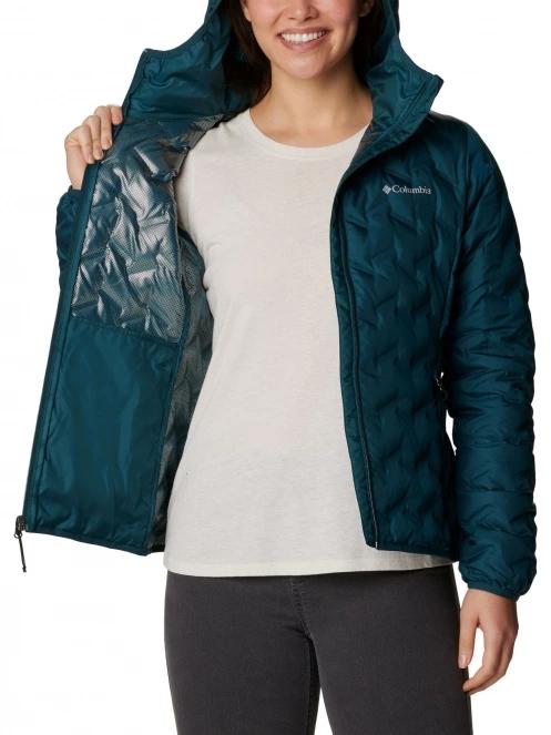 Columbia Delta Ridge Down Hooded Jacket női pehelykabát zöld színben 6