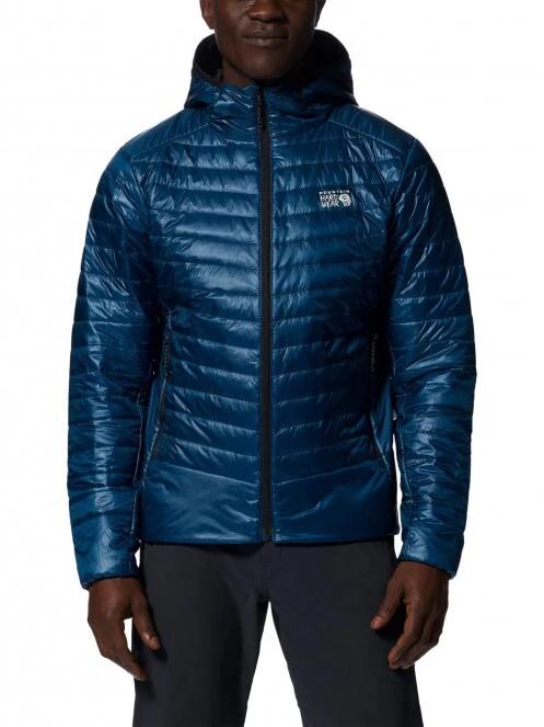Mountain Hardwear Ghost Shadow Hoody férfi steppelt átmeneti kabát kék színben 2