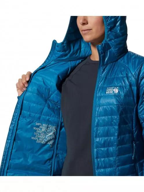 Mountain Hardwear Ghost Shadow Hoody női steppelt átmeneti kabát kék színben 5