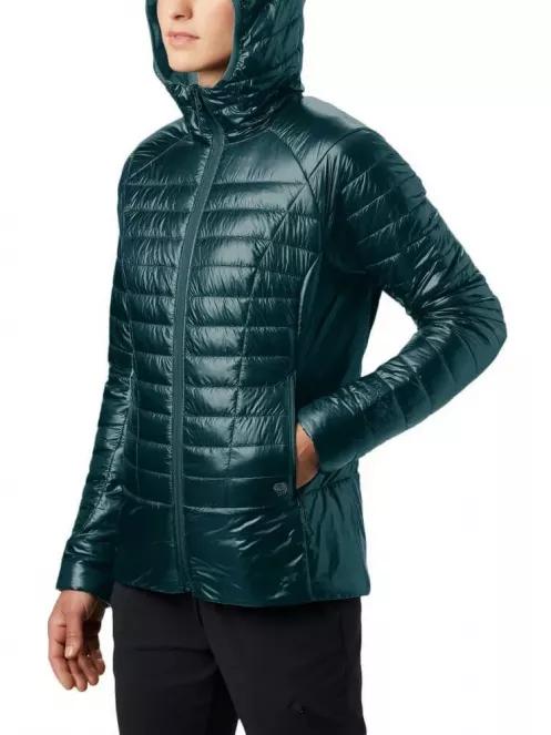 Mountain Hardwear Ghost Shadow Hoody női túrakabát zöld színben 4