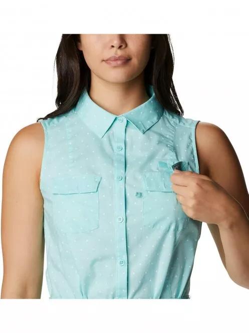 Columbia Bonehead Stretch SL Dress női nyári ruha zöld színben 5