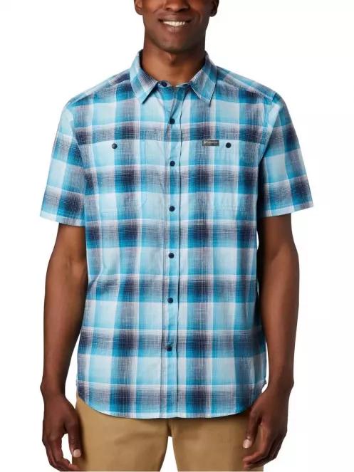 Columbia Leadville Ridge SS Shirt II férfi rövid ujjú ing kék színben 2