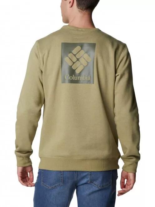 Columbia M Columbia Logo Fleece Crew férfi pulóver zöld színben 3