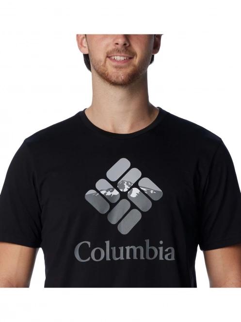 Columbia M Rapid Ridge Graphic Tee férfi rövid ujjú póló fekete színben 5