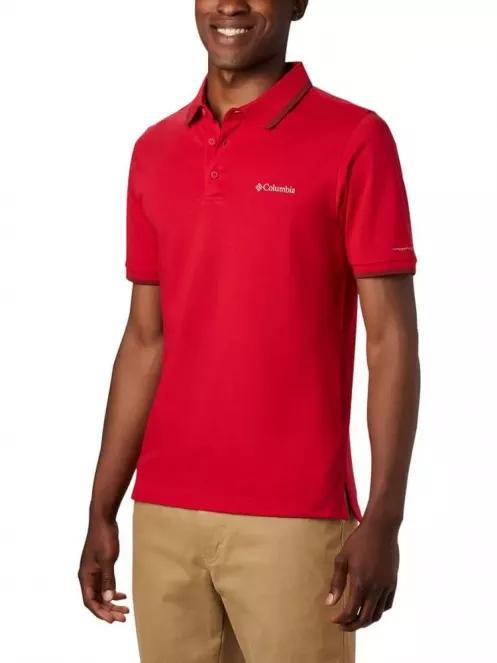 Columbia Cove Dome Butte Solid Pique Polo férfi galléros póló piros színben 2