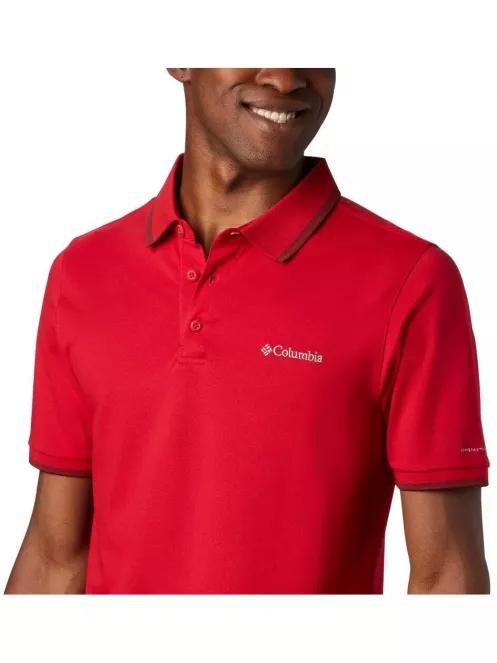 Columbia Cove Dome Butte Solid Pique Polo férfi galléros póló piros színben 4