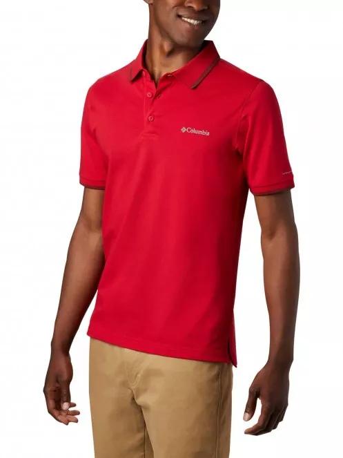 Columbia Cove Dome Butte Solid Pique Polo férfi galléros póló piros színben 2