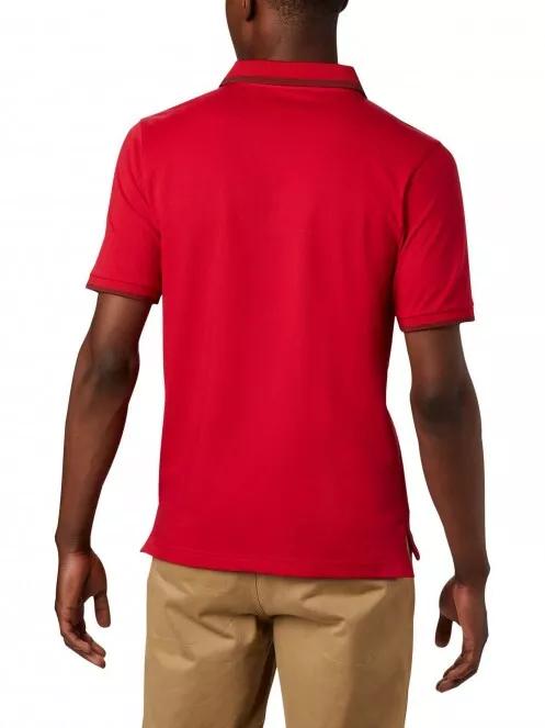 Columbia Cove Dome Butte Solid Pique Polo férfi galléros póló piros színben 3