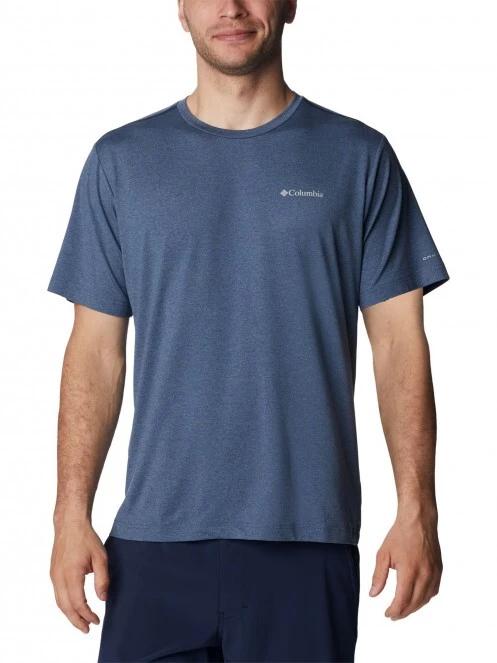 Columbia Tech Trail Crew Neck férfi rövid ujjú sport póló kék színben 2