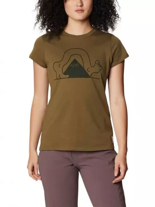 Mountain Hardwear Mountain Legs Short Sleeve Tee női rövid ujjú póló barna színben 2