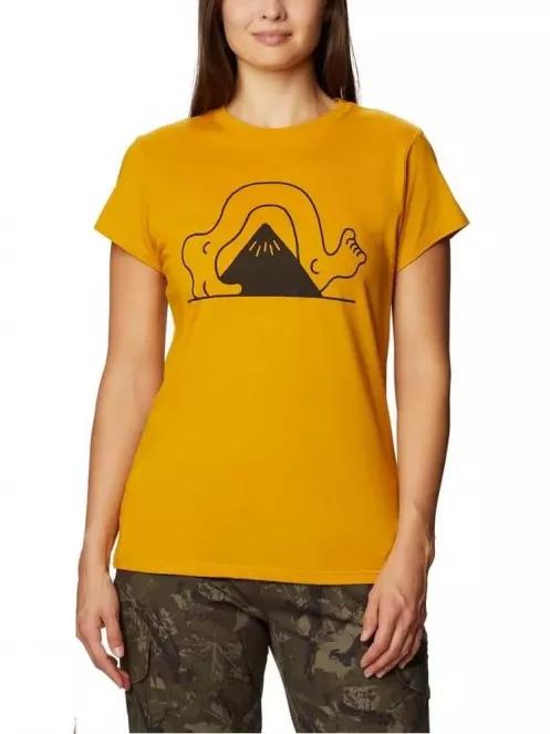 Mountain Hardwear Mountain Legs Short Sleeve Tee női rövid ujjú póló sárga színben 2