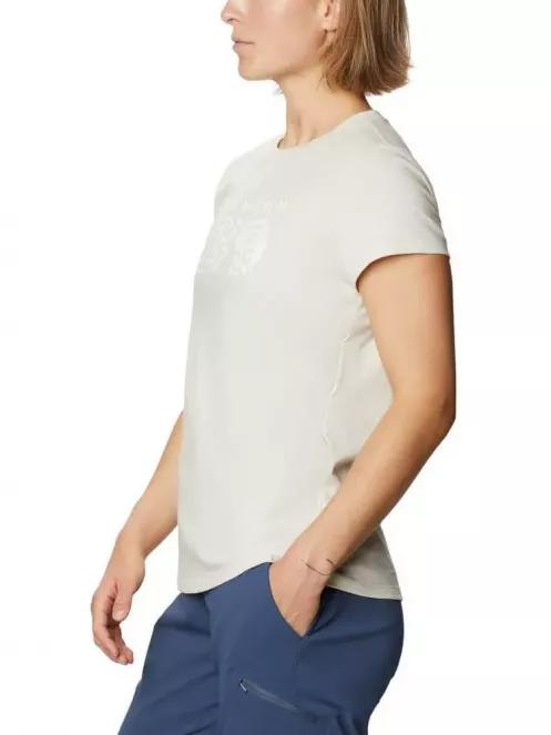 Mountain Hardwear MHW Logo Short Sleeve Tee női rövid ujjú póló homok színben 4