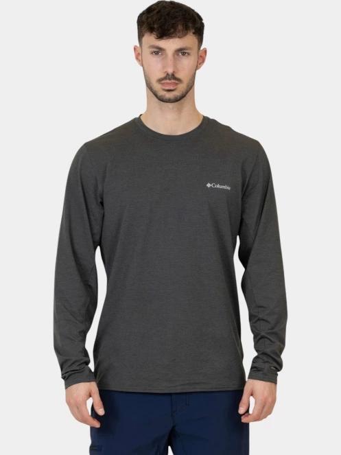 Columbia Tech Trail Long Sleeve Crew II férfi hosszú ujjú sport póló szürke színben 2