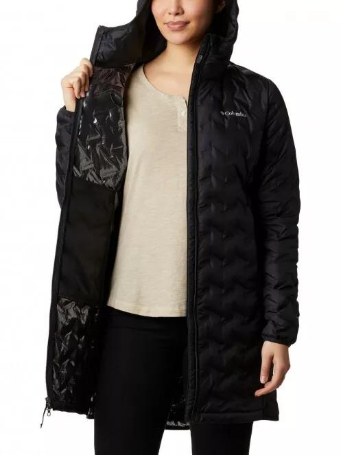 Columbia Delta Ridge Long Down Jacket női pehelykabát fekete színben 5