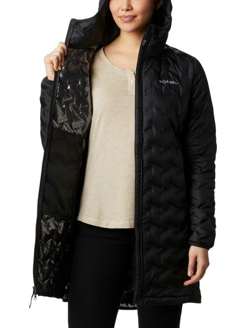 Columbia Delta Ridge Long Down Jacket női pehelykabát fekete színben 5