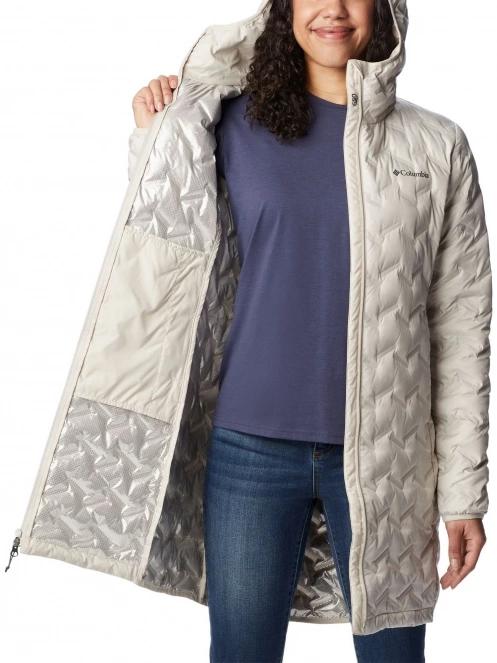 Columbia Delta Ridge Long Down Jacket női pehelykabát homok színben 6