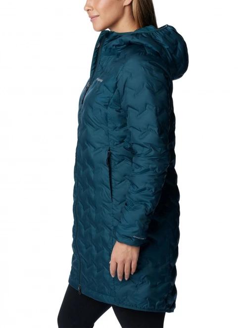 Columbia Delta Ridge Long Down Jacket női pehelykabát zöld színben 3