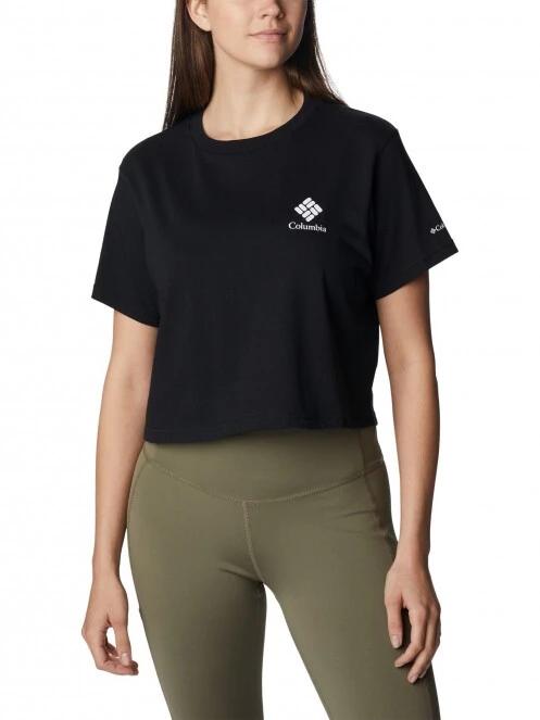 Columbia North Cascades Cropped Tee női rövid ujjú póló fekete színben 2