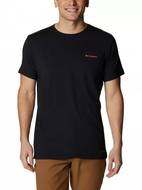 Columbia Tech Trail Graphic Tee férfi rövid ujjú sport póló fekete színben 2