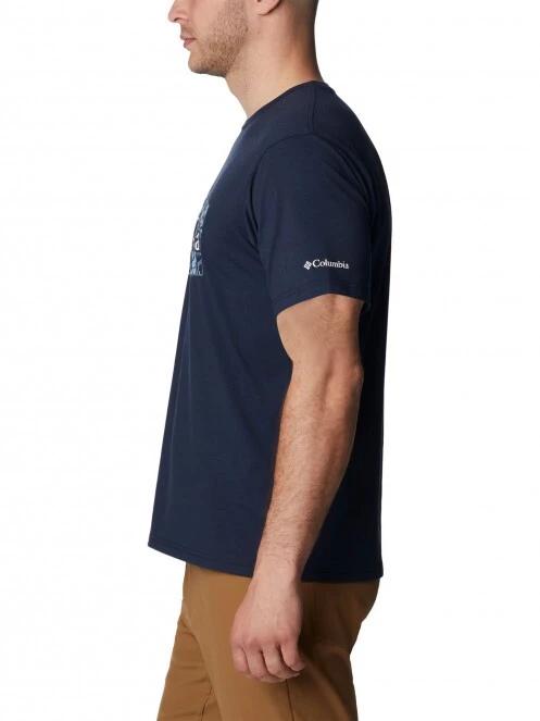 Columbia Men'S Sun Trek Short Sleeve Graphic Tee férfi rövid ujjú sport póló kék színben 3