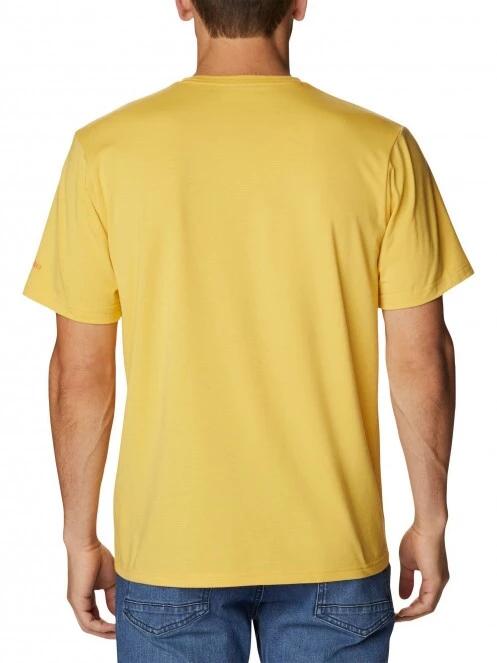 Columbia Men'S Sun Trek Short Sleeve Graphic Tee férfi rövid ujjú sport póló sárga színben 4